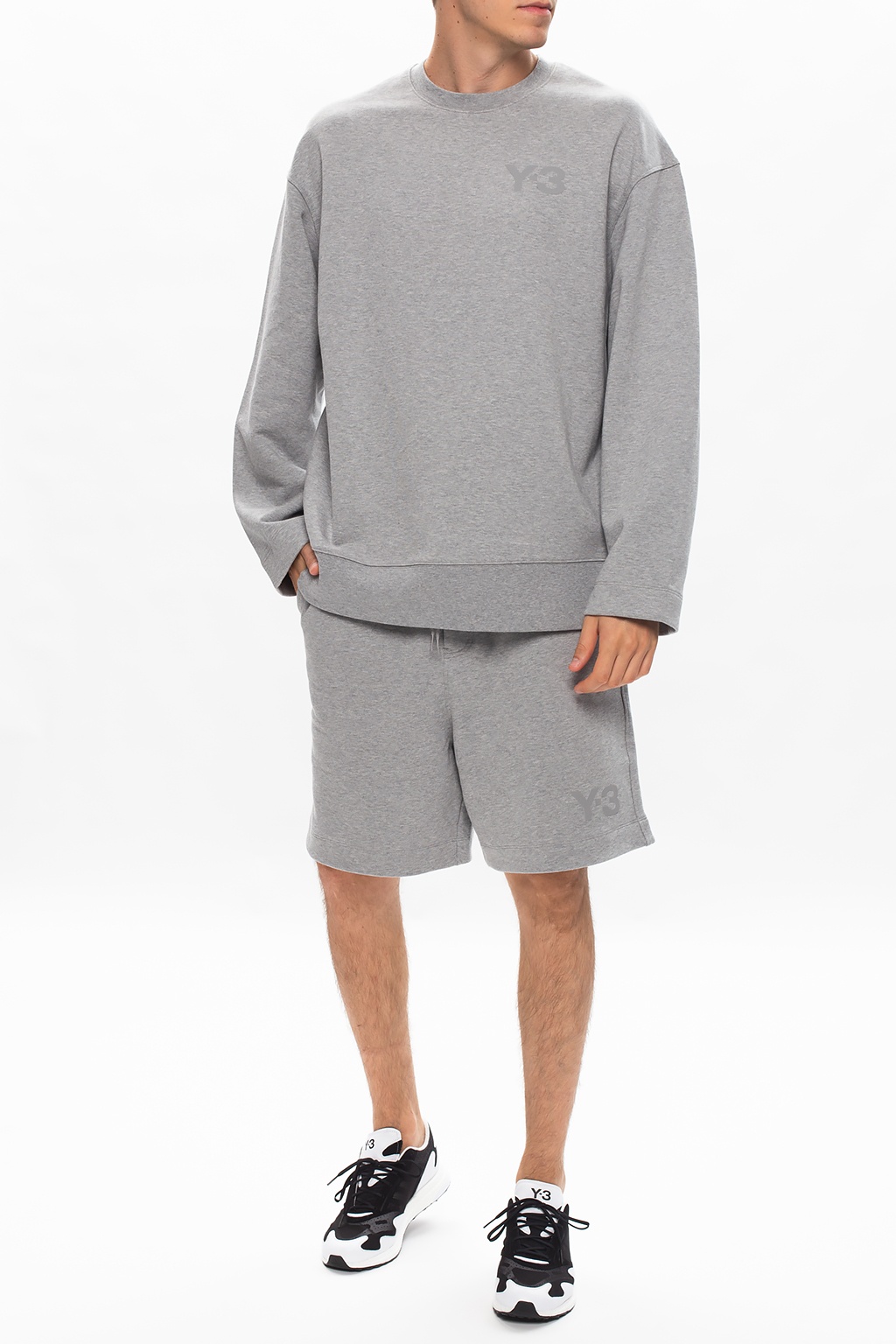 Y3 on sale grey sweatshirt